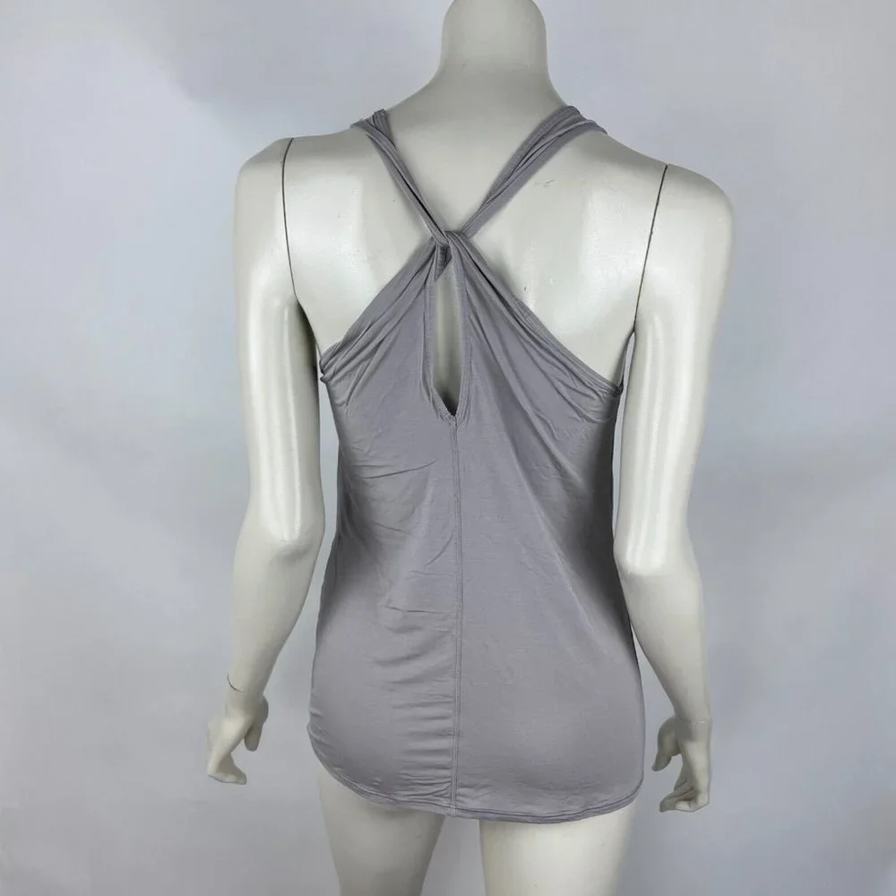 Lululemon Twist Back Tank Top Women6? EUC Lightweight Stretch Crew Neck Gym Yoga
